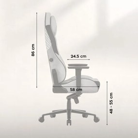 Zamatová herná stolička Force 8.3 Grey