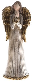 Vianočná dekorácia Modliaci sa anjel, 15 cm, polyresin