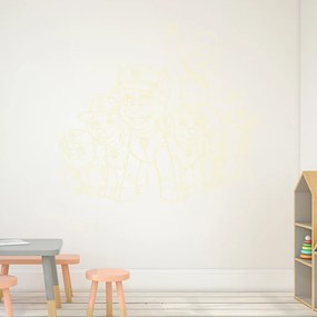 Veselá Stena Samolepka na stenu na stenu Ryder a Labková patrola Farba: béžová, Veľkosť: 100 x 88 cm