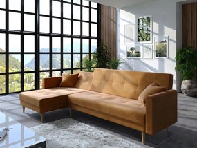 ROHOVÁ SEDAČKA NESTOR PRAVÁ - ĽAVÁ ZAMATOVÁ LÁTKA