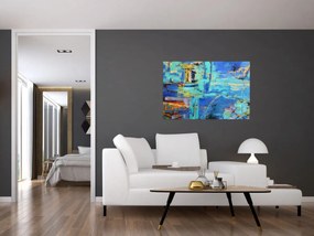 Obraz - Abstraktné olejomaľba (90x60 cm)