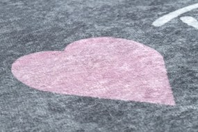 Dywany Łuszczów, Detský kusový koberec Junior 52106.801 Alphabet grey, 120x170, šedá, detská izba