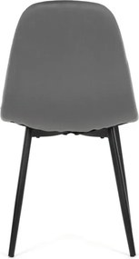 Jedálenská stolička zamatová, sivá CT-V2971 GREY4