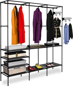 Otvorená šatníková skriňa CYNTHIA - 8 políc