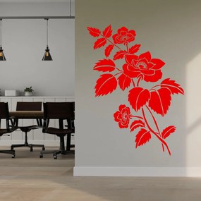 Veselá Stena Samolepka na stenu na stenu Kvetina Farba: modrá, Veľkosť: 100 x 74 cm