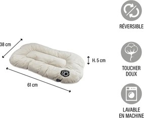 Béžový semišový pelech pre psa 61x38 cm Flakes – Love Story