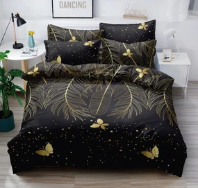 Obliečky z mikrovlákna VISATA čierne Rozmer obliečky: 2 ks 70 x 90 cm | 200 x 220 cm