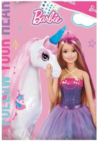 Obliečky do postieľky Barbie a Duhový Jednorožec 100x135/40x60 cm