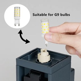 Brilagi - Vonkajšia lampa so zásuvkou SCHUKO PILLAR 1xG9/11W/230V IP44 antracit