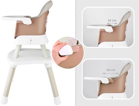 Stolička na kŕmenie Set 6v1 ZA4142 – béžová