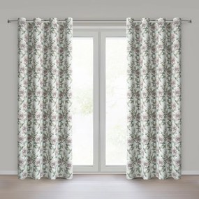 ZÁVES NA KRÚŽKOCH BEVERLY1 140X250 CM KVETY