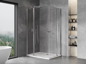 Mexen, Mexen Mist Duo výklopný sprchový kút 105 x 85 cm, priehľadný, chróm - 8A4-105-085-01-00