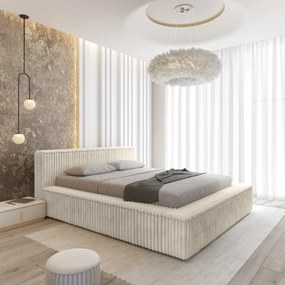 ČALÚNENÁ POSTEĽ SANTI 160x200 VITO 23 KRÉMOVÁ