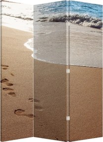 Paraván - Stopy v piesku a more (126x170 cm)