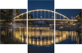 Obraz mosta s fontánou (90x60 cm)