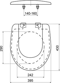 Slovarm WC sedadlo T3551 polypropylén