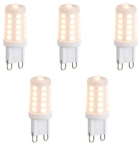 Sada 5 stmievateľných LED žiaroviek G9 Opal 3W 250lm 2200K