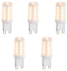 Sada 5 stmievateľných LED žiaroviek G9 Opal 3W 250lm 2200K