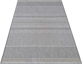 DY Sivý obojstranný koberec s geometrickým vzorom Zara 12 Rozmer: 80x150 cm