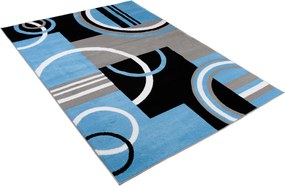 TA Koberec Z897A BLUE MAYA PP EYM Čierny Obdĺžnikový Rozmer: 120x170 cm