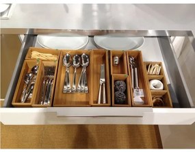 Organizér Compactor Bamboo Box, 30 x 7,5 x 6,35 cm, prírodné drevo