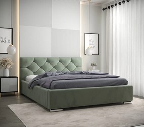 Moderná čalúnená posteľ LOFT - Drevený rám,140x200