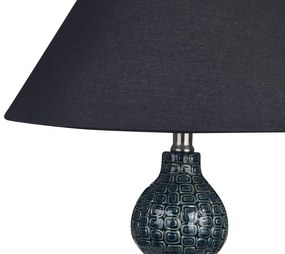 Keramická stolná lampa tmavomodrá/čierna MATINA Beliani