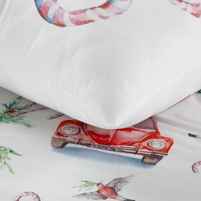VIANOČNÉ OBLIEČKY Z MIKROVLÁKNA CANDY 200X220 CM, 2KS 70X80 CM VZOROVANÉ