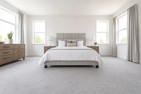 Spoltex, Metrážny koberec Texas 22 silver, na mieru, šíře 4m, šedá, filc, chodba / predsieň