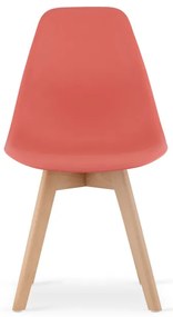 Set dvoch jedálenských stoličiek KITO tehlové / hnedé nohy (2 ks)