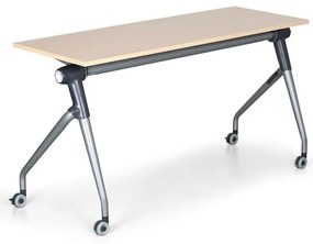 Skladací stôl so sklopnou doskou TRAINING PLUS, 145x45 cm, breza