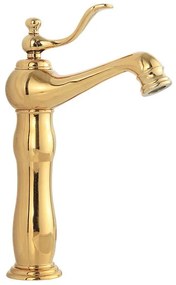 Mexen Vela vysoká umývadlová batéria, zlatá, 744510-50