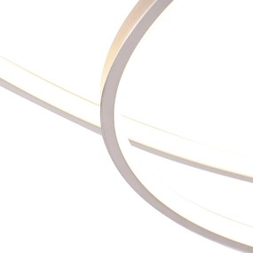 Oceľové stropné svietidlo 80 cm vrátane LED 3-stupňové stmievateľné - Rowin