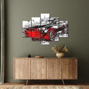 Obraz - Maľované auto v akcii (150x105 cm)