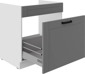 Dolná kuchynská skrinka pod drez Lucid 80 ZL 1S BB (korpus: biela + front: mdf dustgrey). Vlastná spoľahlivá doprava až k Vám domov. 1134715
