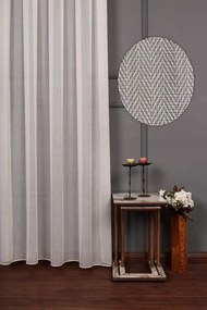Dekorstudio Biela záclona CIK-CAK s olovkom - vlastný rozmer Uchytenie závesu: Riasiaca páska WAVE, Šírka záclony: 350cm
