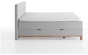 Svetlosivá boxspring posteľ s úložným priestorom 180x200 cm Catania - Meise Möbel