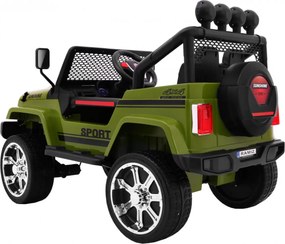 Ramiz Terénne auto Raptor Drifter Zelená + Diaľkové ovládanie + Pohon 4x4 + Úložný priestor + Pomalý štart + MP3 LED