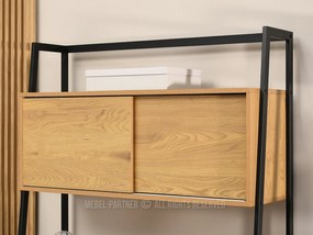 PC stolík Omega (dub + čierna). Akcia -25%. Vlastná spoľahlivá doprava až k Vám domov. 1109807