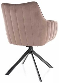 Jedálenská stolička Azalia Velvet, hnedá / čierna