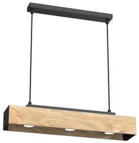Luminex Luster na lanku MAISON 3xGU10/8W/230V hnedá/dub LU1644