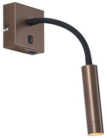 Moderné nástenné svietidlo bronzové s USB-C - Gosna