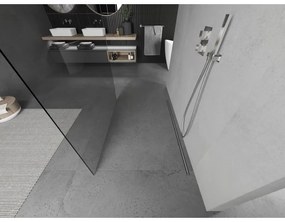Mexen Kioto, priechodná sprchová zástena 130 x 200 cm, 8mm číre sklo, 2x chrómová stabilizačná rozpera, 800-130-002-01-00