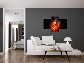 Obraz - Ruže v ohni (90x60 cm)