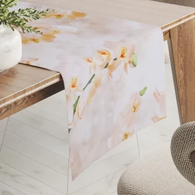 Biante Teflónový behúň na stôl TF-045 Orchidey na béžovom 35x120 cm