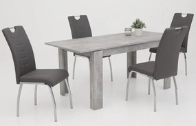 Jedálenská stolička Andrea, šedá ekokoža