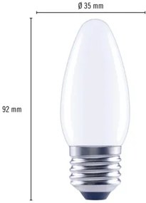 LED žiarovka FLAIR C35 E27 6W/60W 806lm 2700K matná stmievateľná
