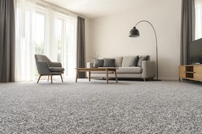 Lano, Metrážny koberec Malmo 2524, na mieru, šíře 3m,4m,5m, šedá, filc, obývacia izba