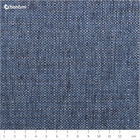 Tmavomodrá čalúnená dvojlôžková posteľ s úložným priestorom s roštom 140x200 cm Elizabeth – Micadoni