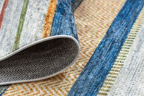 Protišmykový koberec / behúň ANDRE 35950 modrý / žltý